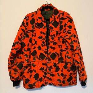 Reversible Orange and Black Camouflage Jacket